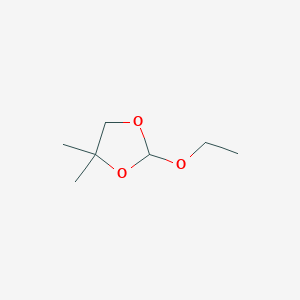 molecular formula C7H14O3 B14586717 2-Ethoxy-4,4-dimethyl-1,3-dioxolane CAS No. 61562-04-7