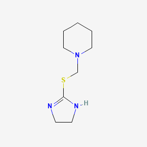 1-{[(4,5-Dihydro-1H-imidazol-2-yl)sulfanyl]methyl}piperidine