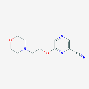 molecular formula C11H14N4O2 B14586741 6-[2-(Morpholin-4-yl)ethoxy]pyrazine-2-carbonitrile CAS No. 61274-90-6