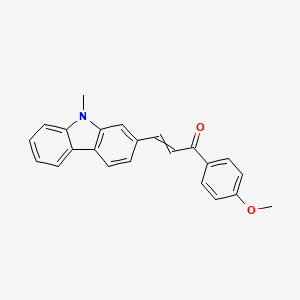 molecular formula C23H19NO2 B14586755 1-(4-Methoxyphenyl)-3-(9-methyl-9H-carbazol-2-YL)prop-2-EN-1-one CAS No. 61305-13-3