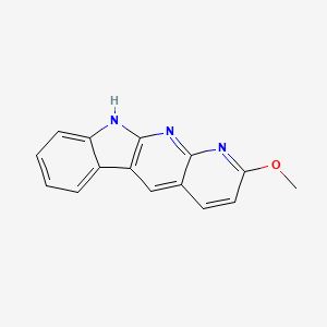 molecular formula C15H11N3O B14586780 2-methoxy-10H-indolo[2,3-b][1,8]naphthyridine CAS No. 61634-76-2