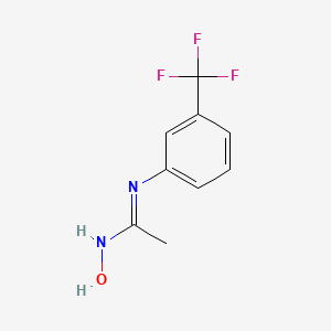 molecular formula C9H9F3N2O B14586794 (1E)-N-Hydroxy-N'-[3-(trifluoromethyl)phenyl]ethanimidamide CAS No. 61295-62-3