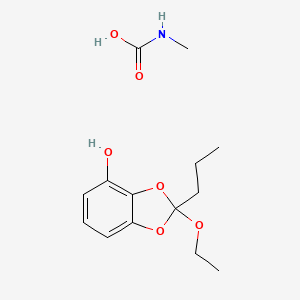 2-Ethoxy-2-propyl-1,3-benzodioxol-4-ol;methylcarbamic acid