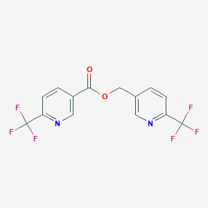 molecular formula C14H8F6N2O2 B1458682 [6-(三氟甲基)吡啶-3-基]甲基 6-(三氟甲基)吡啶-3-羧酸酯 CAS No. 1781241-48-2