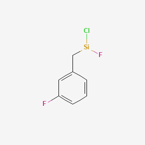 molecular formula C7H6ClF2Si B14586820 Chloro(fluoro)[(3-fluorophenyl)methyl]silyl CAS No. 61502-50-9