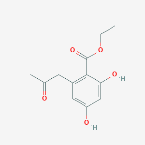 molecular formula C12H14O5 B14586851 Ethyl 2,4-dihydroxy-6-(2-oxopropyl)benzoate CAS No. 61424-90-6