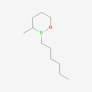 molecular formula C11H23BO B14586861 2-Hexyl-3-methyl-1,2-oxaborinane CAS No. 61632-78-8