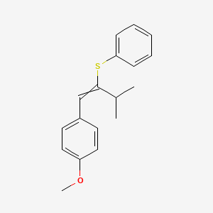 molecular formula C18H20OS B14586871 1-Methoxy-4-[3-methyl-2-(phenylsulfanyl)but-1-en-1-yl]benzene CAS No. 61173-94-2