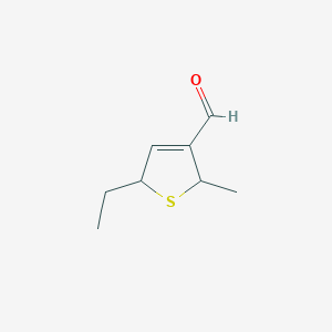 molecular formula C8H12OS B14586875 3-Thiophenecarboxaldehyde, 5-ethyl-2,5-dihydro-2-methyl- CAS No. 61049-61-4