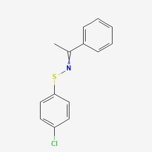 molecular formula C14H12ClNS B14586879 1-Phenylethan-1-one S-(4-chlorophenyl)thioxime CAS No. 61501-01-7