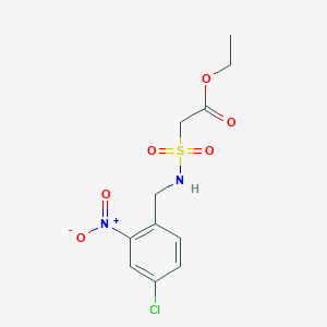 Ethyl {[(4-chloro-2-nitrophenyl)methyl]sulfamoyl}acetate