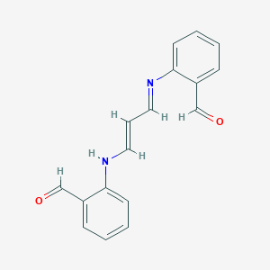 molecular formula C17H14N2O2 B14586920 2-[[(E)-3-(2-formylphenyl)iminoprop-1-enyl]amino]benzaldehyde 