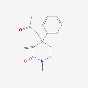 molecular formula C16H19NO2 B14586937 1-Methyl-3-methylidene-4-(2-oxopropyl)-4-phenylpiperidin-2-one CAS No. 61210-03-5