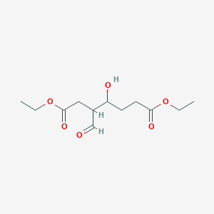 Diethyl 3-formyl-4-hydroxyheptanedioate