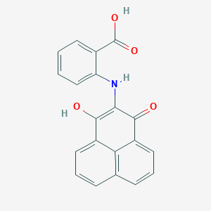 molecular formula C20H13NO4 B14586970 Benzoic acid, 2-[(3-hydroxy-1-oxo-1H-phenalen-2-yl)amino]- CAS No. 61581-54-2