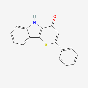 molecular formula C17H11NOS B14586984 2-Phenylthiopyrano[3,2-b]indol-4(5H)-one CAS No. 61164-53-2