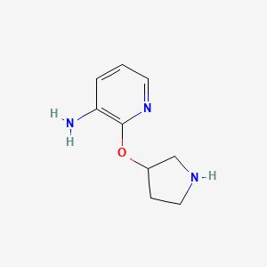molecular formula C9H13N3O B1458700 2-(Pyrrolidin-3-yloxy)pyridin-3-amine CAS No. 1896562-19-8
