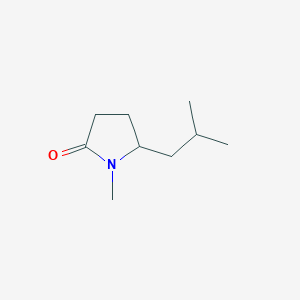 molecular formula C9H17NO B14587009 1-Methyl-5-(2-methylpropyl)pyrrolidin-2-one CAS No. 61633-23-6