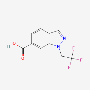 molecular formula C10H7F3N2O2 B1458701 1-(2,2,2-trifluoroethyl)-1H-indazole-6-carboxylic acid CAS No. 1955522-74-3