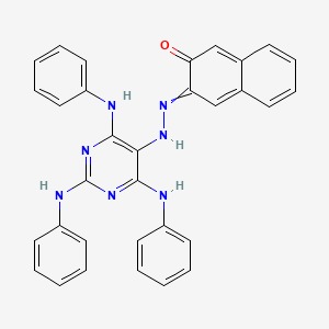 3-[2-(2,4,6-Trianilinopyrimidin-5-yl)hydrazinylidene]naphthalen-2(3H)-one