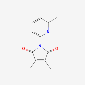 molecular formula C12H12N2O2 B14587031 3,4-Dimethyl-1-(6-methylpyridin-2-yl)-1H-pyrrole-2,5-dione CAS No. 61321-91-3