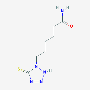 molecular formula C7H13N5OS B14587049 6-(5-Sulfanylidene-2,5-dihydro-1H-tetrazol-1-yl)hexanamide CAS No. 61197-40-8