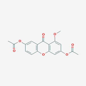 molecular formula C18H14O7 B14587057 8-Methoxy-9-oxo-9H-xanthene-2,6-diyl diacetate CAS No. 61234-47-7