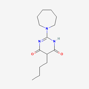 molecular formula C14H23N3O2 B14587065 2-(Azepan-1-yl)-5-butylpyrimidine-4,6(1H,5H)-dione CAS No. 61280-36-2