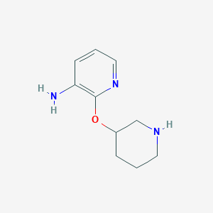 molecular formula C10H15N3O B1458710 2-(Piperidin-3-yloxy)pyridin-3-amine CAS No. 1890323-88-2