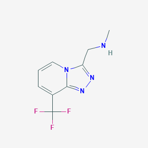 molecular formula C9H9F3N4 B1458711 N-methyl-1-(8-(trifluoromethyl)-[1,2,4]triazolo[4,3-a]pyridin-3-yl)methanamine CAS No. 1955547-36-0