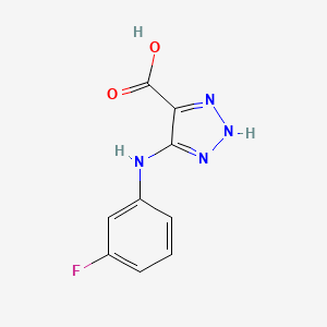 molecular formula C9H7FN4O2 B1458713 5-((3-氟苯基)氨基)-1H-1,2,3-三唑-4-甲酸 CAS No. 1708428-34-5