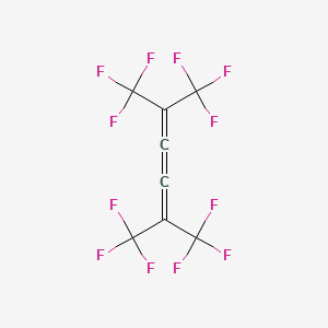 molecular formula C8F12 B14587134 1,1,1,6,6,6-Hexafluoro-2,5-bis(trifluoromethyl)hexa-2,3,4-triene CAS No. 61540-07-6