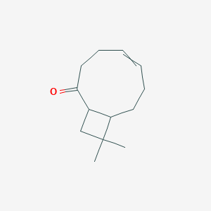 molecular formula C13H20O B14587142 10,10-Dimethylbicyclo[7.2.0]undec-5-en-2-one CAS No. 61185-12-4