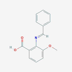 molecular formula C15H13NO3 B14587160 2-[(E)-Benzylideneamino]-3-methoxybenzoic acid CAS No. 61212-90-6