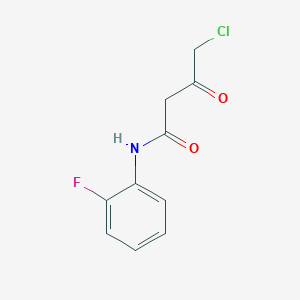 molecular formula C10H9ClFNO2 B14587163 4-Chloro-N-(2-fluorophenyl)-3-oxobutanamide CAS No. 61610-52-4