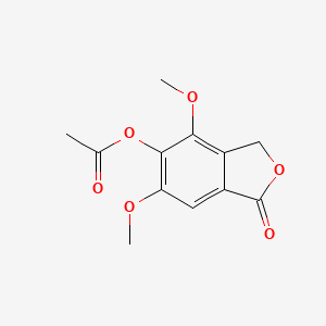 molecular formula C12H12O6 B14587167 4,6-Dimethoxy-1-oxo-1,3-dihydro-2-benzofuran-5-yl acetate CAS No. 61052-38-8