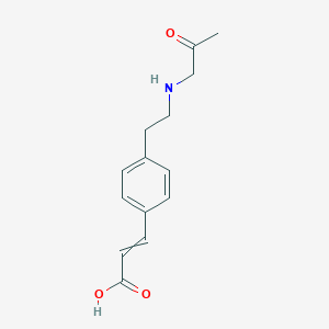 molecular formula C14H17NO3 B14587178 3-(4-{2-[(2-Oxopropyl)amino]ethyl}phenyl)prop-2-enoic acid CAS No. 61630-15-7