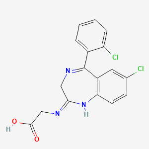 N-[7-Chloro-5-(2-chlorophenyl)-3H-1,4-benzodiazepin-2-yl]glycine