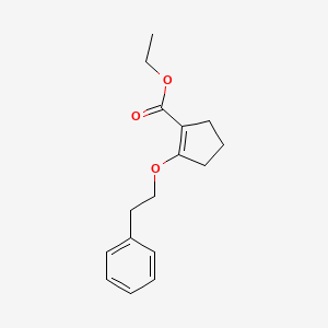 Ethyl 2-(2-phenylethoxy)cyclopent-1-ene-1-carboxylate