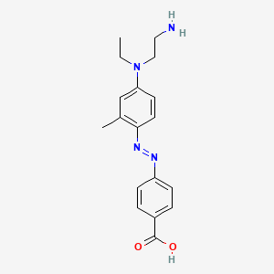 molecular formula C18H22N4O2 B14587217 4-[(E)-{4-[(2-Aminoethyl)(ethyl)amino]-2-methylphenyl}diazenyl]benzoic acid CAS No. 61212-63-3