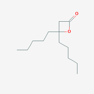 molecular formula C13H24O2 B14587218 4,4-Dipentyloxetan-2-one CAS No. 61257-13-4