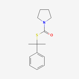 molecular formula C14H19NOS B14587241 S-(2-Phenylpropan-2-yl) pyrrolidine-1-carbothioate CAS No. 61432-51-7