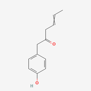 molecular formula C12H14O2 B14587248 1-(4-Hydroxyphenyl)hex-4-en-2-one CAS No. 61345-74-2