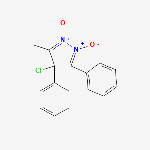 4-Chloro-3-methyl-1,2-dioxo-4,5-diphenyl-4H-1lambda~5~,2lambda~5~-pyrazole