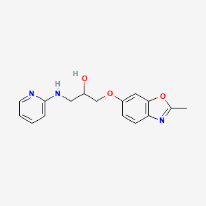 molecular formula C16H17N3O3 B14587268 1-[(2-Methyl-1,3-benzoxazol-6-yl)oxy]-3-[(pyridin-2-yl)amino]propan-2-ol CAS No. 61235-97-0