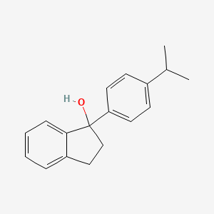 molecular formula C18H20O B14587288 1-[4-(Propan-2-yl)phenyl]-2,3-dihydro-1H-inden-1-ol CAS No. 61561-61-3