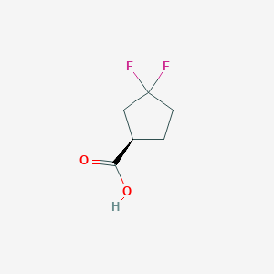 molecular formula C6H8F2O2 B1458729 (R)-3,3-二氟环戊烷羧酸 CAS No. 1352621-96-5
