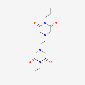 molecular formula C16H26N4O4 B14587296 4,4'-(Ethane-1,2-diyl)bis(1-propylpiperazine-2,6-dione) CAS No. 61533-52-6