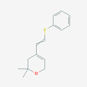 molecular formula C15H18OS B14587301 2,2-Dimethyl-4-[2-(phenylsulfanyl)ethenyl]-3,6-dihydro-2H-pyran CAS No. 61464-16-2