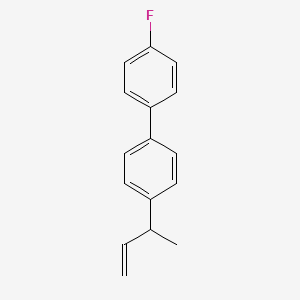 molecular formula C16H15F B14587310 4-(But-3-en-2-yl)-4'-fluoro-1,1'-biphenyl CAS No. 61510-67-6